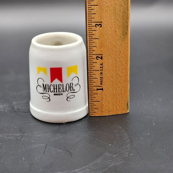 MICHELOB Miniature Stein Mini Beer Mug Bar Decor Vintage Ceramarte Brazil - Picture 9 of 10
